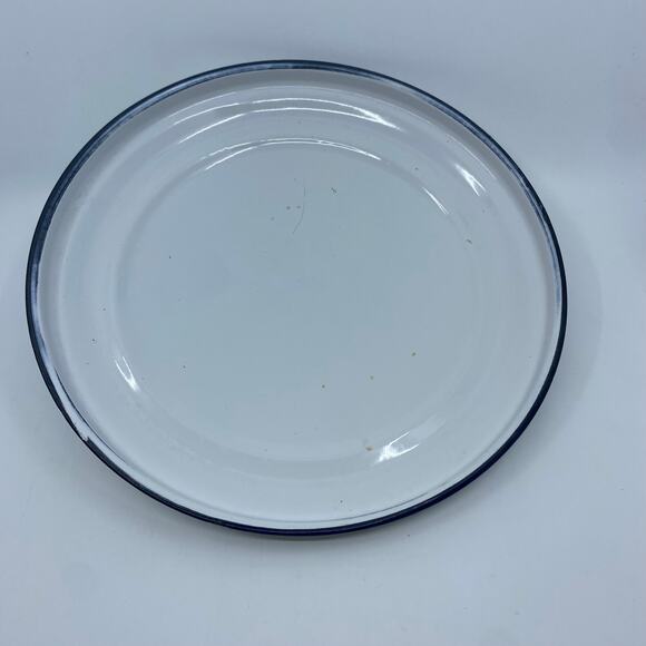 Vintage Diaper Pail Federal Baby Dear white enamel with blue trim - Picture 5 of 8